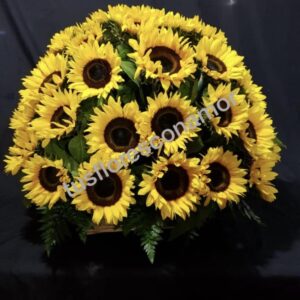 Canasta de girasoles